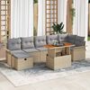 vidaXL Havesofa S&aelig;t 8 pcs Beige polyrattan