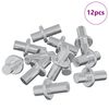 vidaXL Hylde Peg 12 pcs S&oslash;lv 8,6 x 8,6 x 14,6 mm St&aring;l