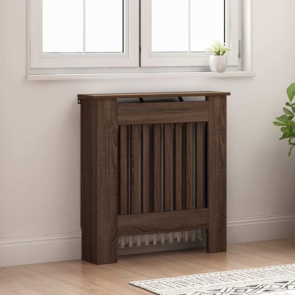 vidaXL Radiatorcover Brun eg 78 x 19 x 81,5 cm Konstrueret tr&aelig;
