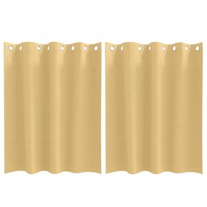 vidaXL M&oslash;rkl&aelig;gningsgardiner med ringe 2 stk. Beige 140 x 140 cm
