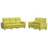 vidaXL Sofa S&aelig;t 2 pcs Lys gr&oslash;n Stof