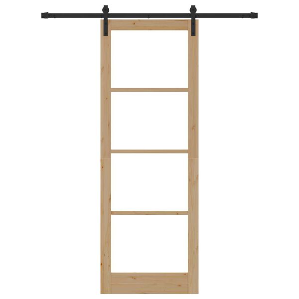 vidaXL Skyded&oslash;r ORKDAL Naturlig og sort 83 x 232 cm