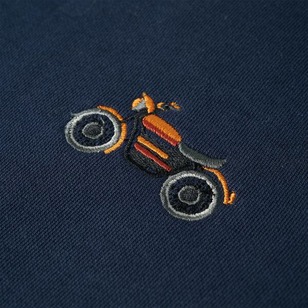 Sweatshirt til b&oslash;rn str. 128 marinemeleret