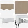 vidaXL Markise Beige 350 x 250 x 165 cm Polyester og Aluminium
