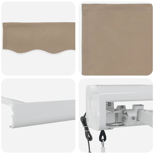 vidaXL Markise Beige 350 x 250 x 165 cm Polyester og Aluminium