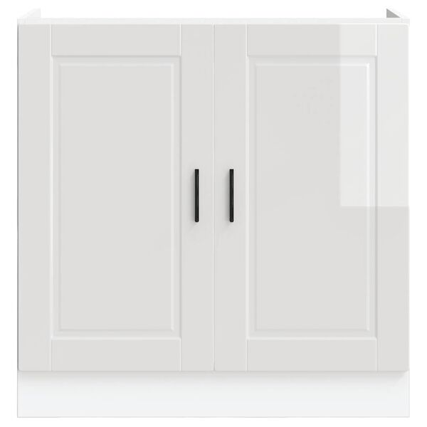 vidaXL underskab til vask Porto 80x46x81,5 cm h&oslash;jglans hvid