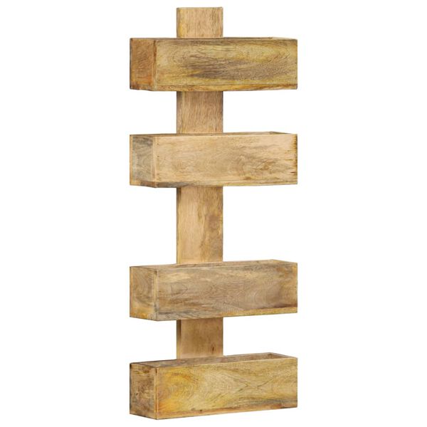 vidaXL væghængt magasinholder 30x11x72 cm massivt mangotræ