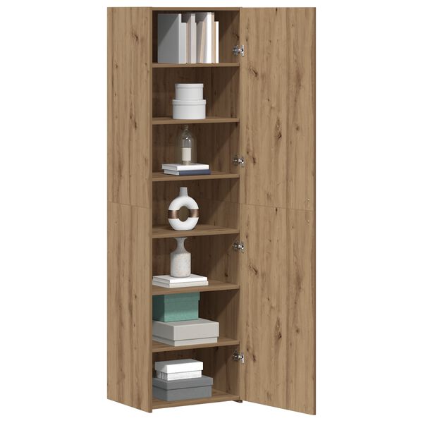 vidaXL Highboard 2 pcs Artisan Egetr&aelig; 50 x 42,5 x 185 cm