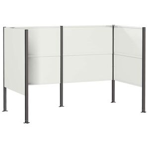 vidaXL Skjuler til affaldsbeholder 167 x 85 x 113 cm St&aring;l Hvid