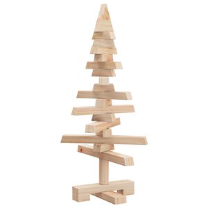 vidaXL | Tr&aelig; juletr&aelig; | med stativ naturlig 60 cm Massivt fyrretr&aelig;
