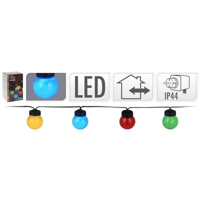 ProGarden LED-lyskæde med 20 lyspærer 12V flerfarvet