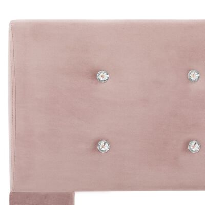 vidaXL seng med madras i memoryskum 180 x 200 pink fløjl
