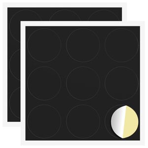 vidaXL Kl&aelig;bende Skrue Cover 2 stk. Sort &Oslash; 20 x 0,5 mm Coated Papir