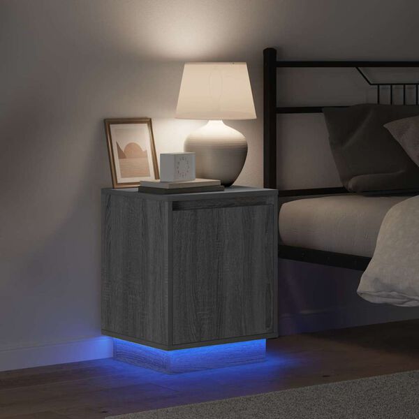 vidaXL Natskab Gr&aring; 39 x 34,5 x 50 cm Konstrueret tr&aelig;