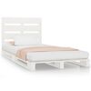 vidaXL sengeramme uden madras 75x190 cm massivt fyrretr&aelig; hvid