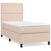 vidaXL kontinentalseng 80x200 cm kunstl&aelig;der cappuccinofarvet