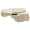 vidaXL sofas&aelig;t til haven 9 dele med hynder polyrattan beige