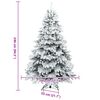 vidaXL Kunstigt b&oslash;jelig juletr&aelig; snefl&oslash;jtet Hvid 240 cm PVC, PE og st&aring;l