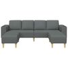 vidaXL Stue Sofa 3 pcs M&oslash;rkegr&aring; Polyester