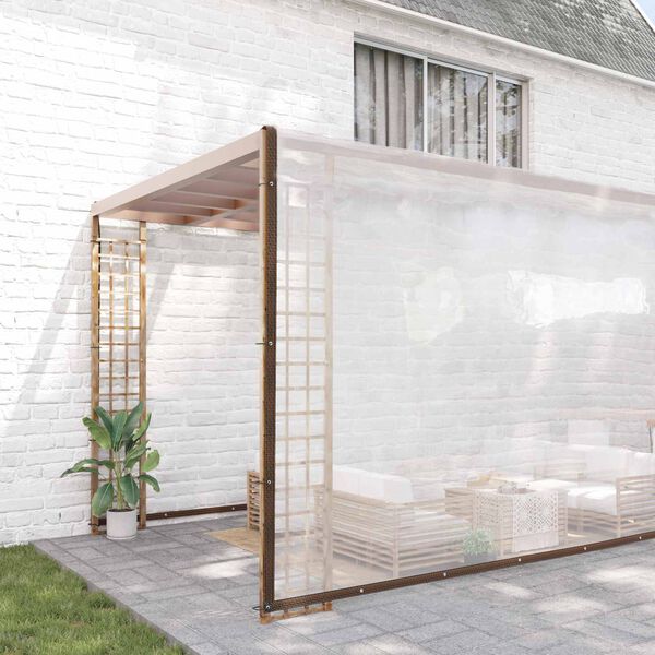 vidaXL Presenning med &oslash;jer Transparent 12 x 12 m Polyethylen