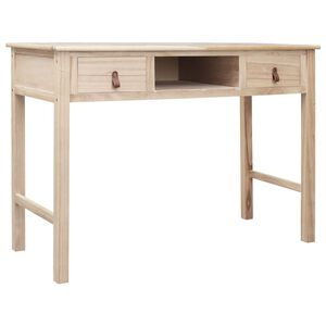 vidaXL skrivebord 110 x 45 x 76 cm tr&aelig; naturfarvet