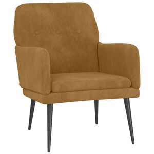 vidaXL l&aelig;nestol 62x79x79 cm velour brun