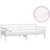 vidaXL daybed med madras 90x200 cm massivt fyrretr&aelig; hvid