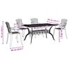 vidaXL spisebordssæt til haven 5 dele støbt aluminium hvid