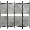 vidaXL hegnspanel 2,4x2 m polyrattan antracitgr&aring;