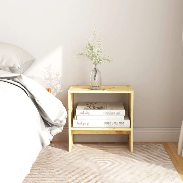 vidaXL sengeskabe 2 stk. 40x30,5x40 cm massivt grantr&aelig;