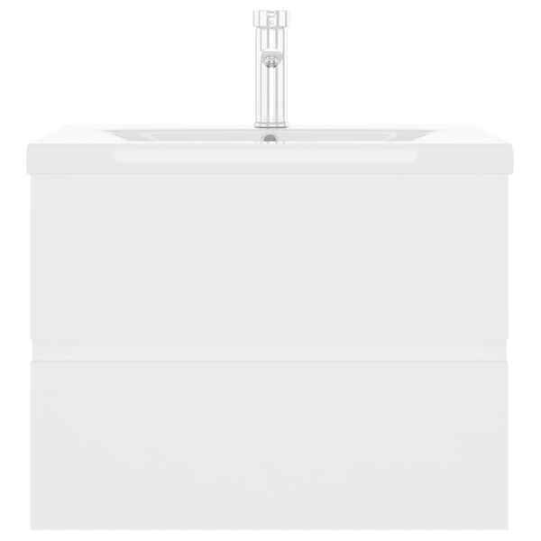 vidaXL vaskeskab med indbygget h&aring;ndvask konstrueret tr&aelig; hvid