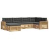 vidaXL Udend&oslash;rs sofagruppe 6 pcs Hvid og antracit 331 x 172,5 x 73 cm