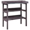 vidaXL plantebord med hylder 78x38x82,5 cm massivt grantr&aelig;