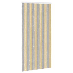 vidaXL Insektgardin i chenille Gr&aring; og beige 100 x 200 cm 100% PP
