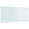 vidaXL K&oslash;kkenbacksplash Hvid 110 x 50 cm h&aelig;rdet glas