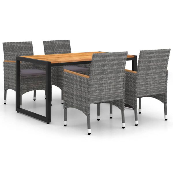 vidaXL spisebordss&aelig;t til haven 5 dele gr&aring;