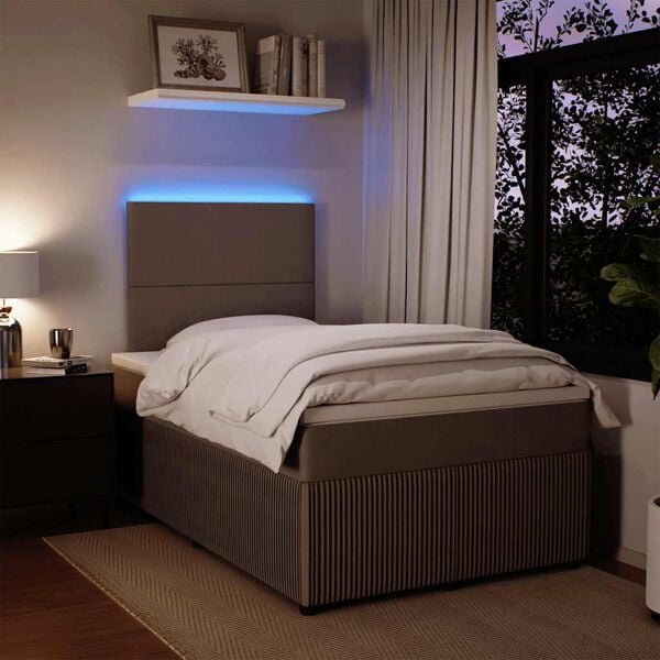 vidaXL kontinentalseng 120x200 cm fl&oslash;jl lysegr&aring;