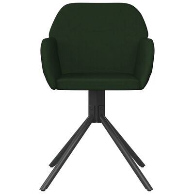 vidaXL drejelige spisebordsstole 2 stk. fløjl mørkegrøn
