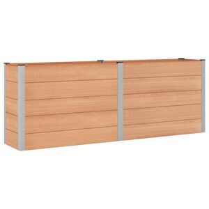 vidaXL H&oslash;jbed Brun 250 x 50 x 91 cm WPC og Aluminium