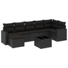 vidaXL sofas&aelig;t til haven 8 dele med hynder polyrattan sort