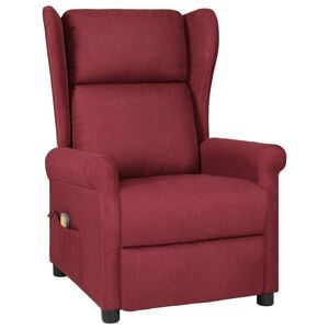 vidaXL massagestol stof vinr&oslash;d