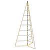 vidaXL Metal juletr&aelig; KUOPIO 210 cm Varm hvid St&aring;l Sort