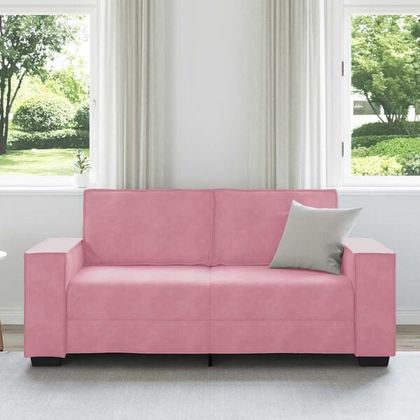 vidaXL 2-personers sofa 180x78x84 cm fl&oslash;jl lyser&oslash;d