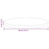 vidaXL Bordplade Lys Brun &Oslash; 80 x 4 cm Massivt Eg Tr&aelig;