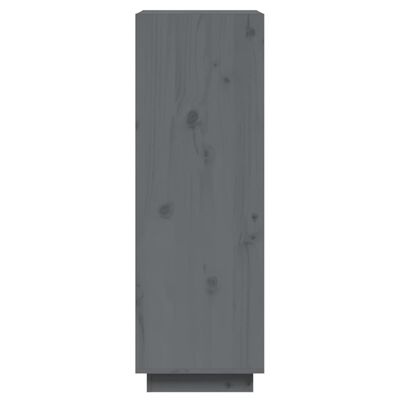 vidaXL bogreol/rumdeler 60x35x103 cm massivt fyrretræ grå