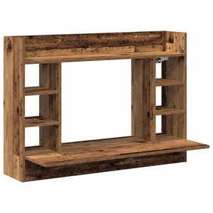 vidaXL V&aelig;gh&aelig;ngt skrivebord Gammelt tr&aelig; 105 x 48 x 75 cm