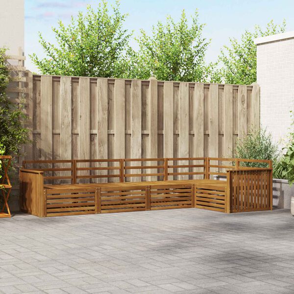 vidaXL Udend&oslash;rs sofagruppe 5 pcs Naturfarvet Massivt Akacietr&aelig;