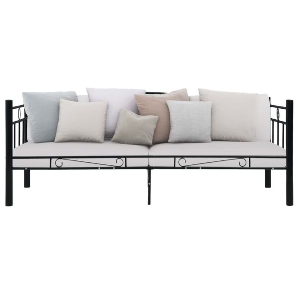 vidaXL stel til daybed 90x200 cm metal sort