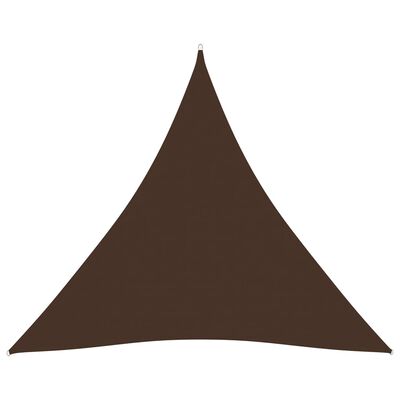 vidaXL solsejl 3,6x3,6x3,6 m oxfordstof trekantet brun