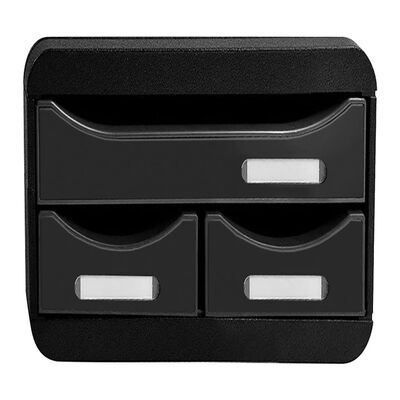 Exacompta Small-Box skuffekabinet med 3 skuffer Black blank
